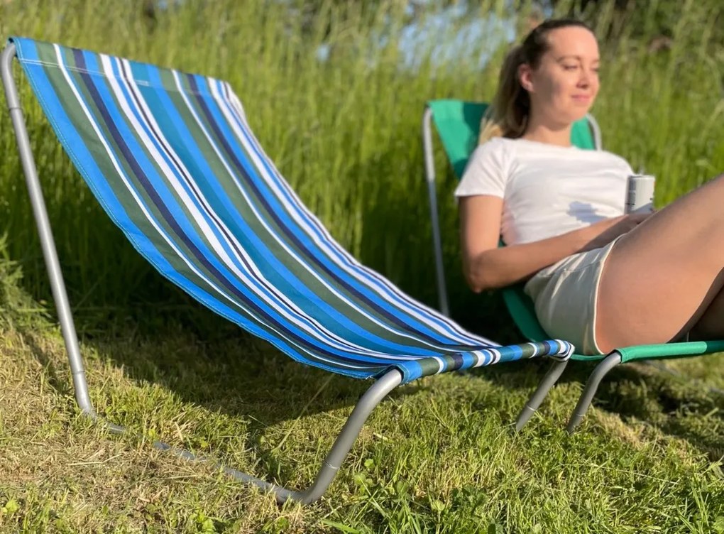 SAND kék és fehér strandszék