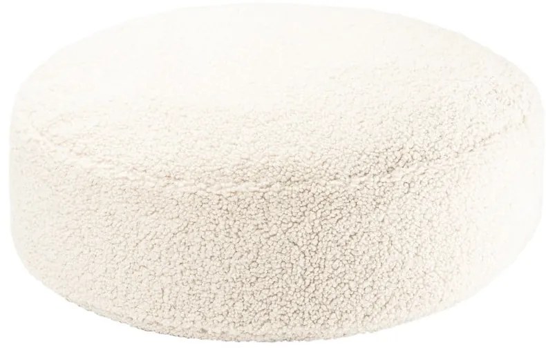 Krémszínű buklé gyerek babzsákfotel Round – Wigiwama