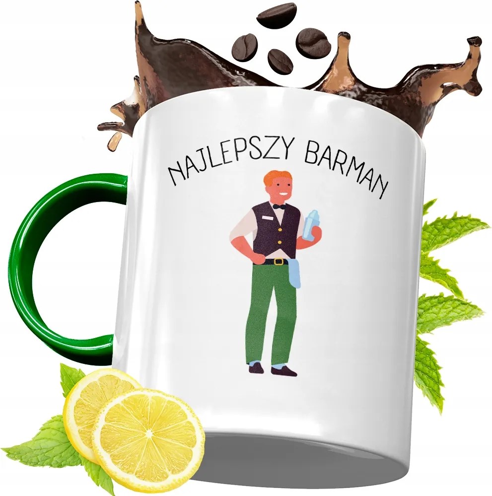 Zöld Bögre Csaposnak Születésnapi Ajándék Nyomtatott Fotóval