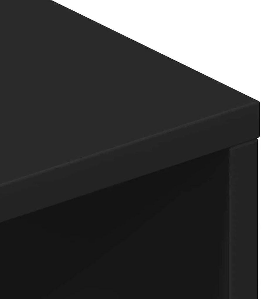 fekete forgácslap TV-szekrény 100 x 40 x 40 cm