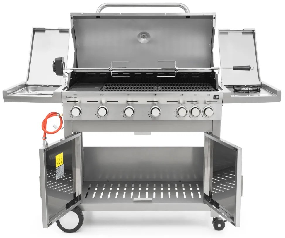 G21 Mexico BBQ Premium line gázgrill, 7 égőfej + ajándék nyomáscsökkentő