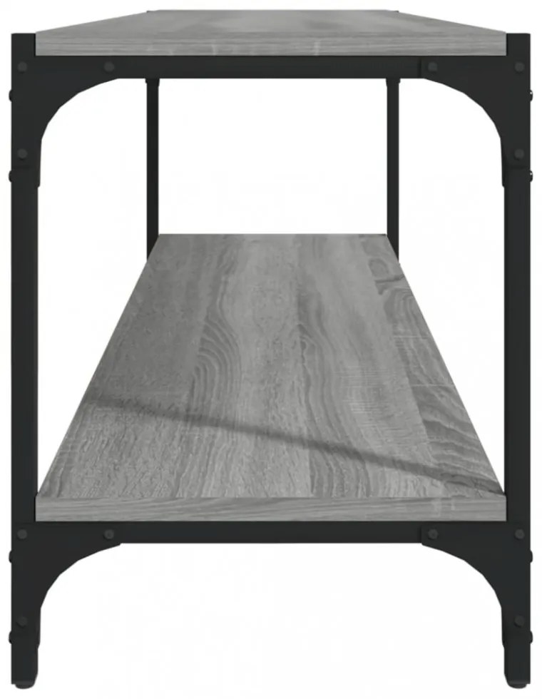 szürke sonoma színű szerelt fa és acél TV-szekrény 100x33x41 cm