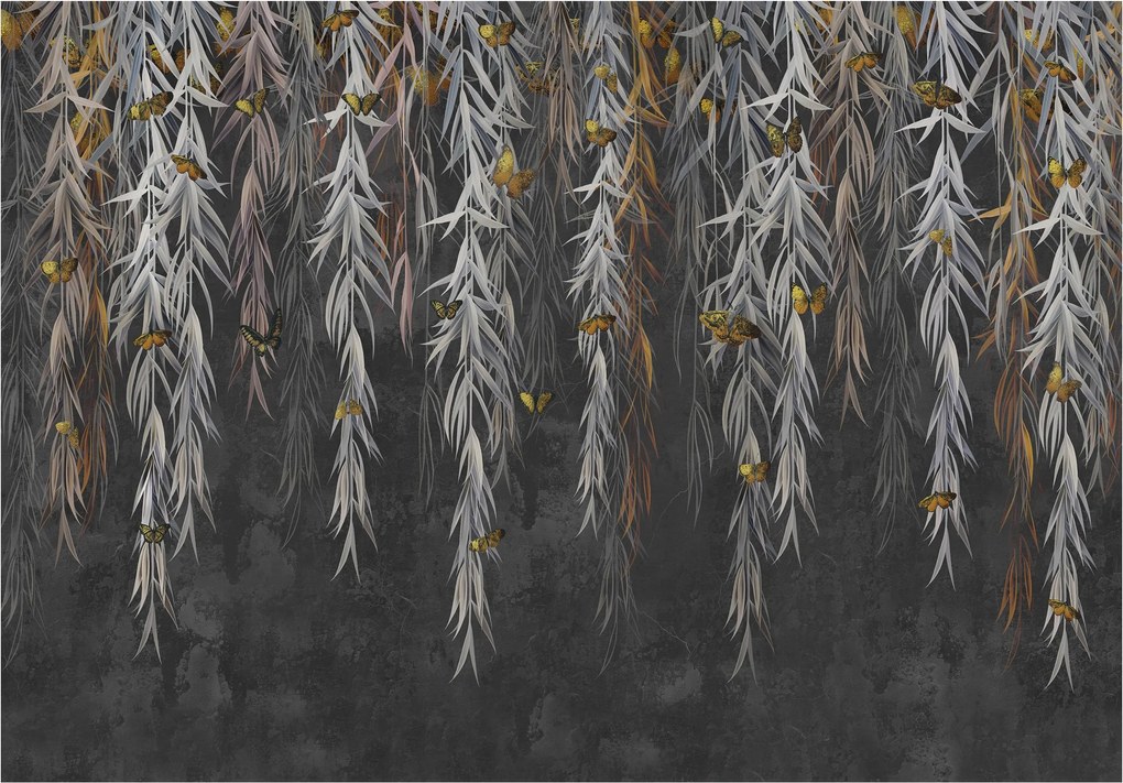 Fotótapéta Pillangók és levelek természet harmónia elegancia 250x175 +ragasztó