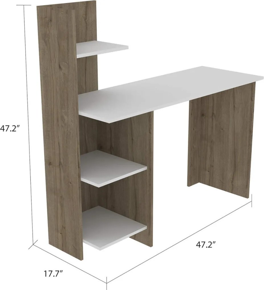 Polcos íróasztal 120x52x87,5cm fehér FUR1231-1