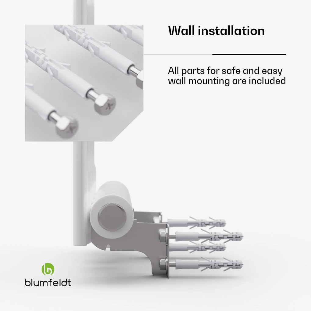 Blumfeldt Ontario, radiátor, 120 x 30, 1/2" csatlakozó, falra szerelhető, 733 W
