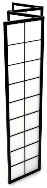 Fekete Tömörfa Paraván. EF-E804 BK