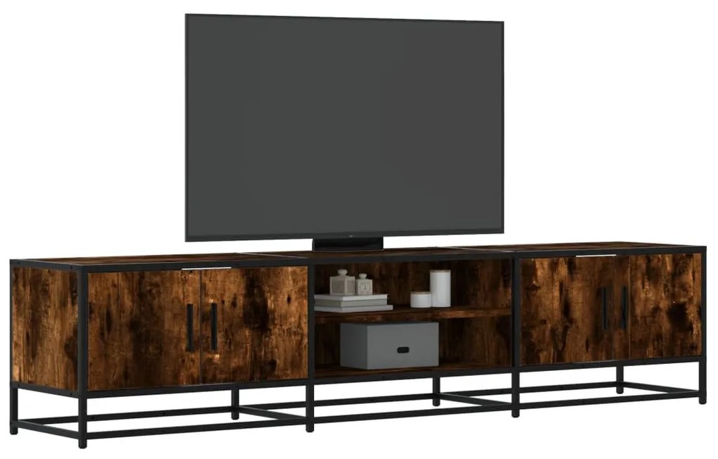 füstös tölgy színű szerelt fa TV-szekrény 180 x 35 x 41 cm