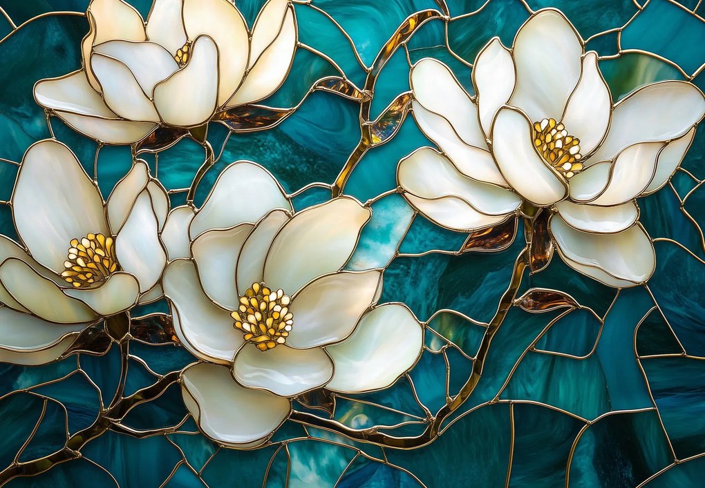 Fotótapéta - Magnólia ólomüveg (147x102 cm)