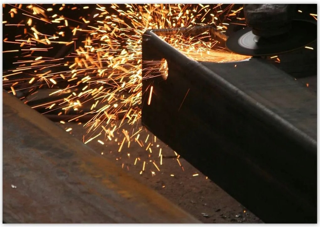 Poszterek 100x70 Hegesztőgép szikra fém