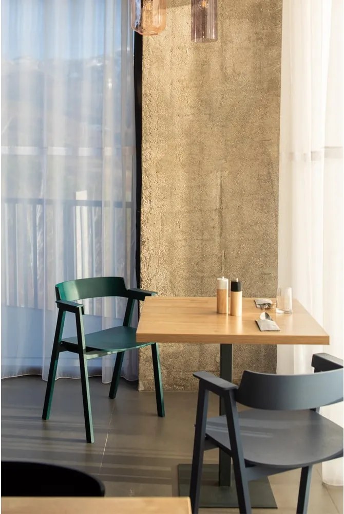 Petróleum színű tölgyfa karfás étkezőszék Flip – Gazzda