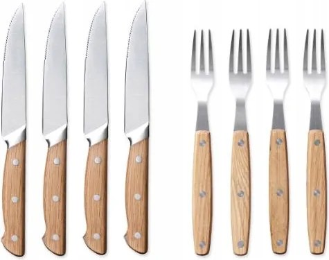 Morso Foresta Steak Pizza evőeszközök 8 El. Tölgyfa fogantyú