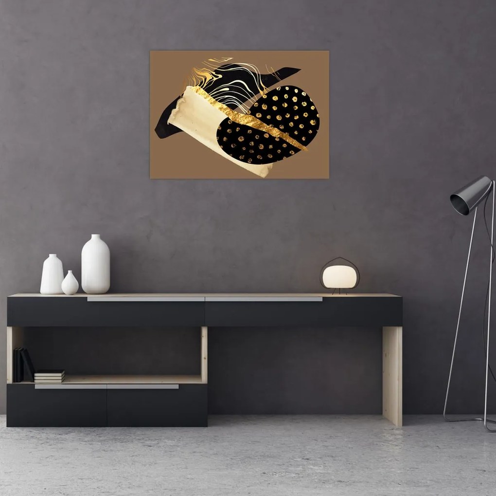 Kép - Absztrakció aranybarna N⁰1 (70x50 cm)