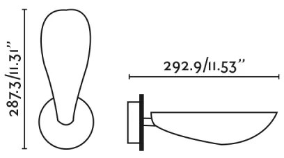 FARO 20077 - Fali lámpa LIGERA 1xG9/6W/230V fekete