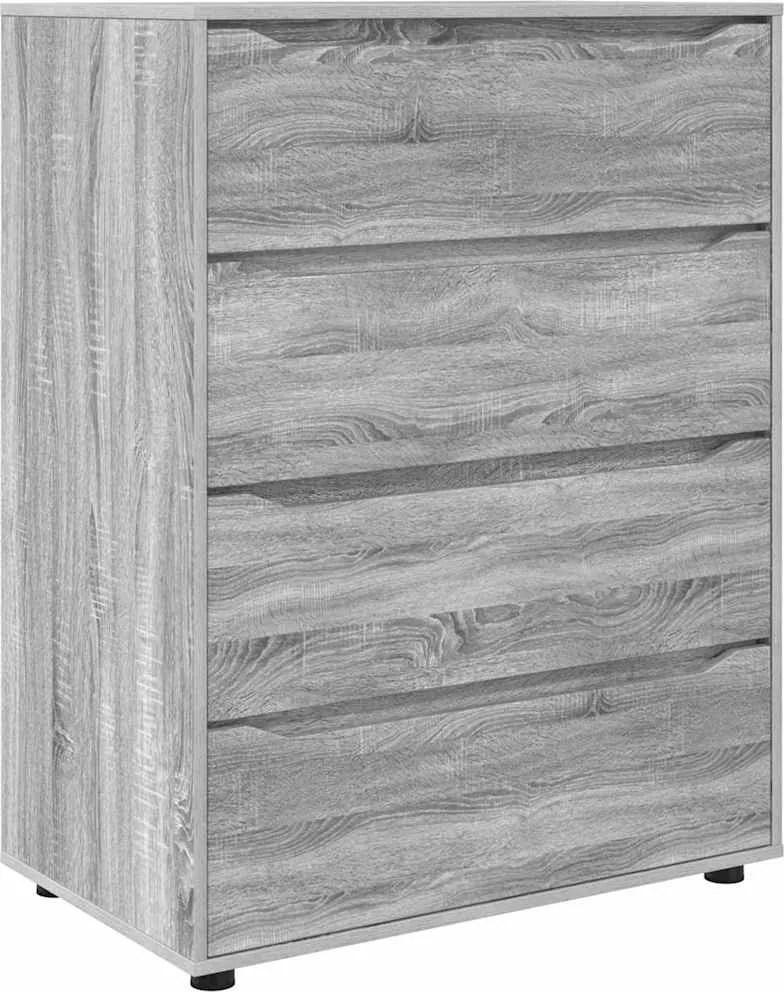 vidaXL Tároló szekrények 2 pcs Szürke Sonoma 80 x 48 x 105 cm Faanyag