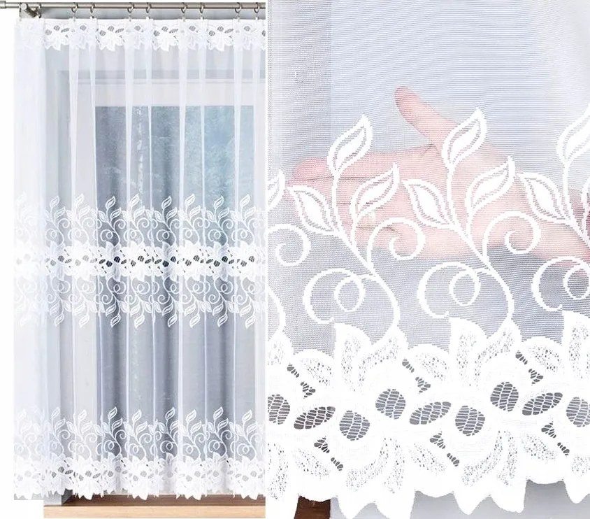 Bastia jacquard függöny mintás 648107 400x160cm egyenes (kész) szegéllyel