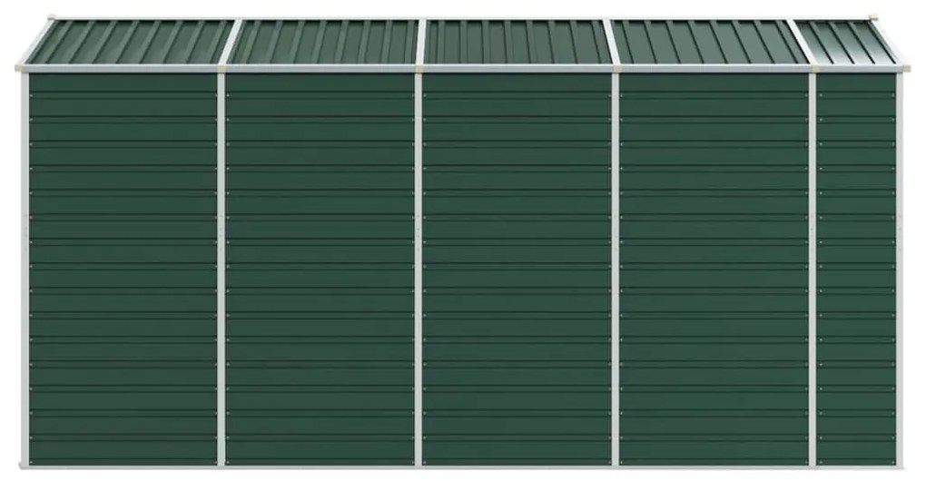 zöld horganyzott acél kerti fészer 191 x 385 x 198 cm