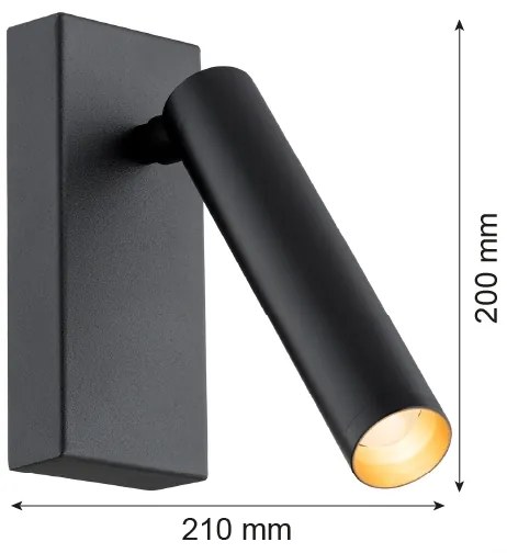 Argon 8328 - LED Fali spotlámpa RIO LED/4,2W/230V 3000K fekete