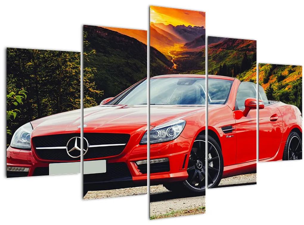 Kép - piros Mercedes (150x105 cm)