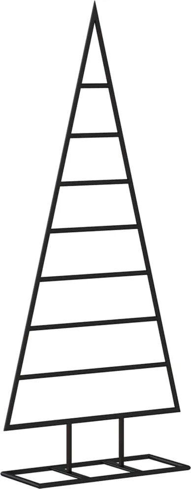 vidaXL fekete fém karácsonyfa dekorációhoz 125 cm