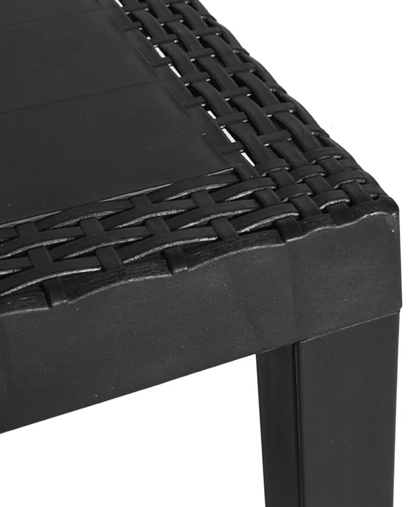 antracitszürke PP kerti asztal 59 x 47 x 40 cm