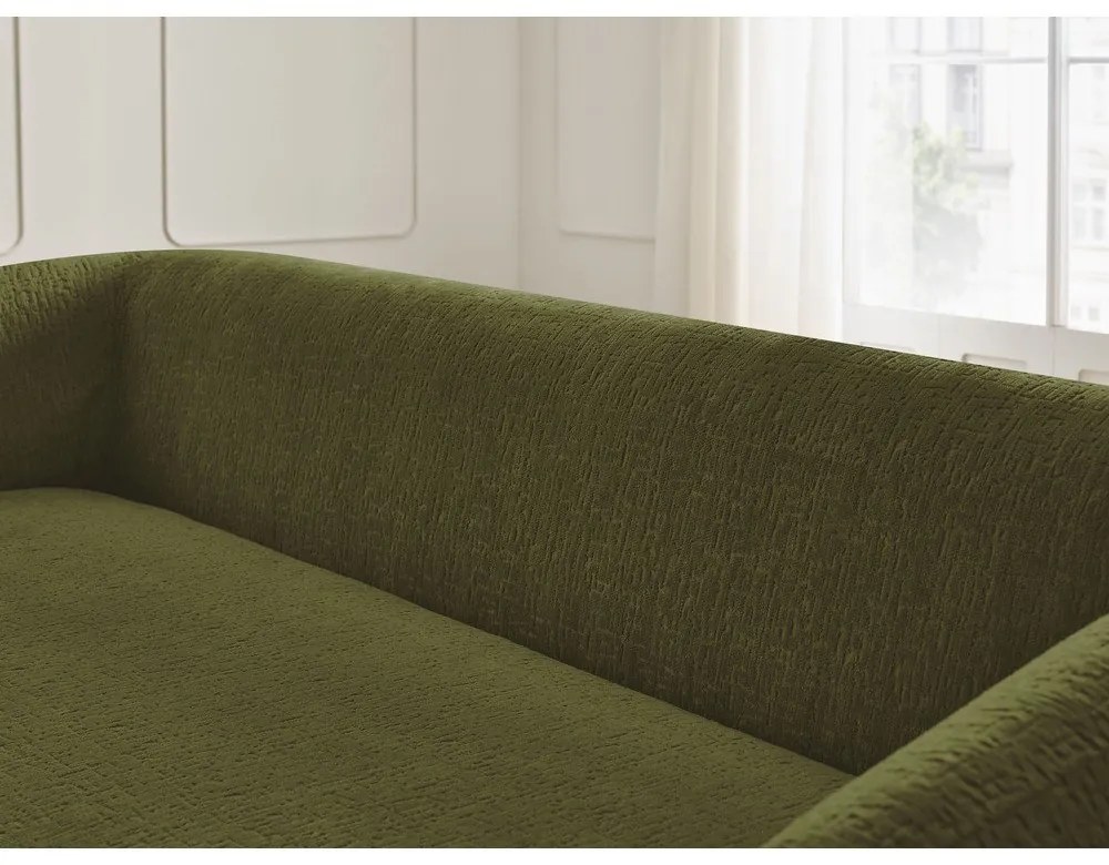 Zöld zsenília kinyitható kanapé 228 cm Neyo – Bobochic Paris