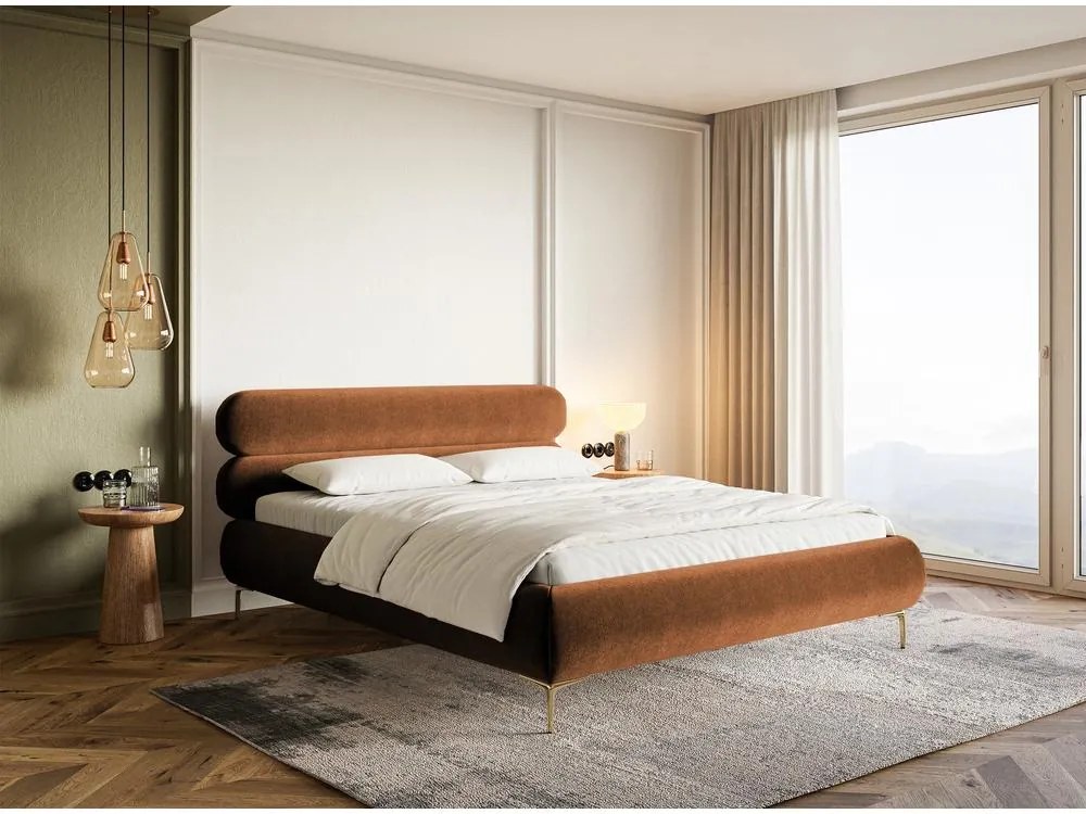 Franciaágy 180 cm Rirri 180B (ágyráccsal) (réz + arany). 1099862