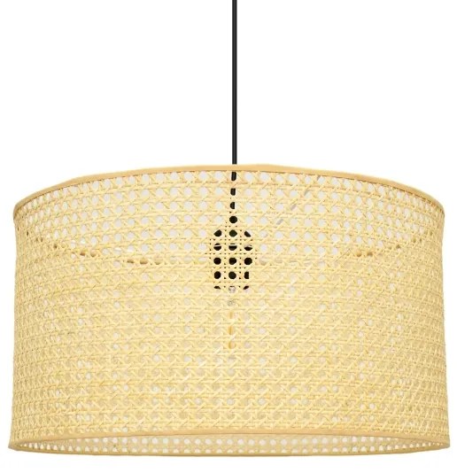 Csillár zsinóron ALBA 2xE27/15W/230V rattan/fekete