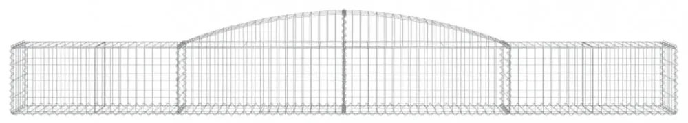 íves horganyzott vas gabion kosár 400x50x40/60 cm