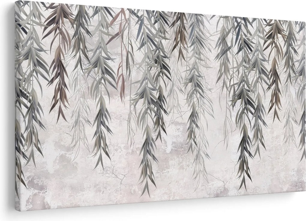 Kép - Fűzfa gallyak szürke vakolatban (90x60 cm)