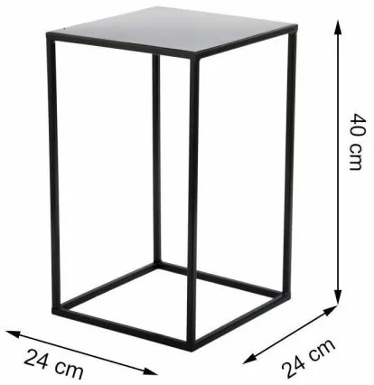 Virágállvány 40x24 cm fekete