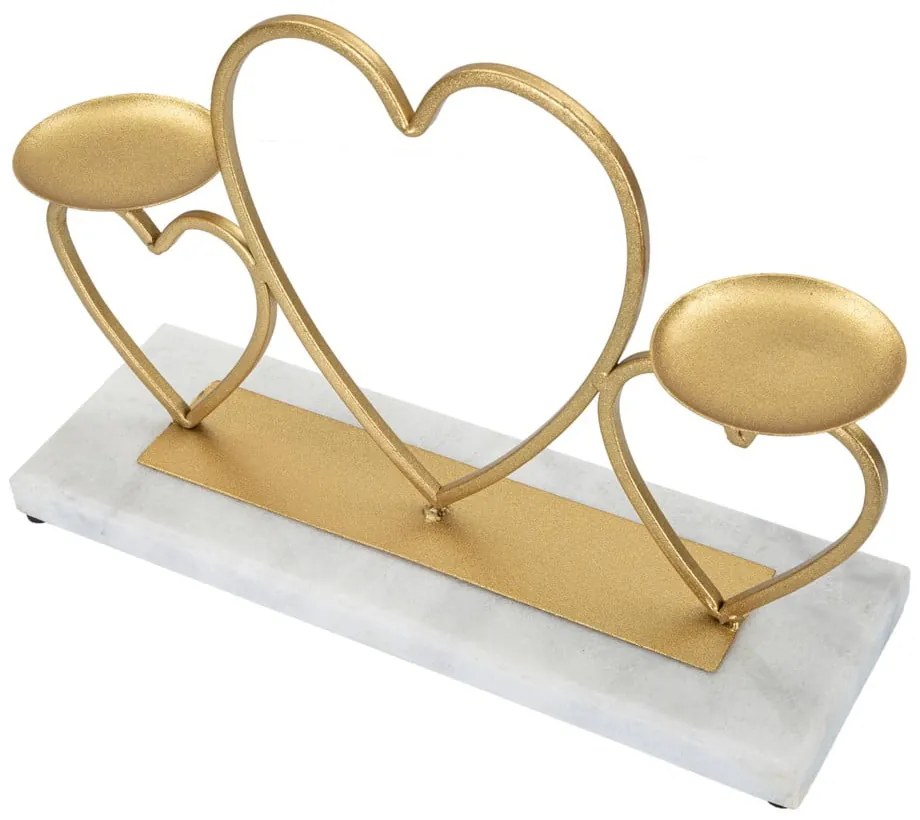 Aranyszínű-fehér gyertyatartó - Mauro Ferretti