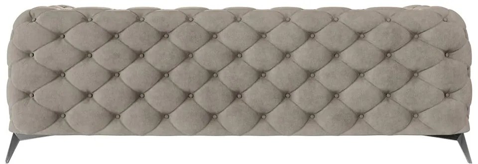 Szürkésbézs bársony kanapé 225 cm Chelsea – Ropez