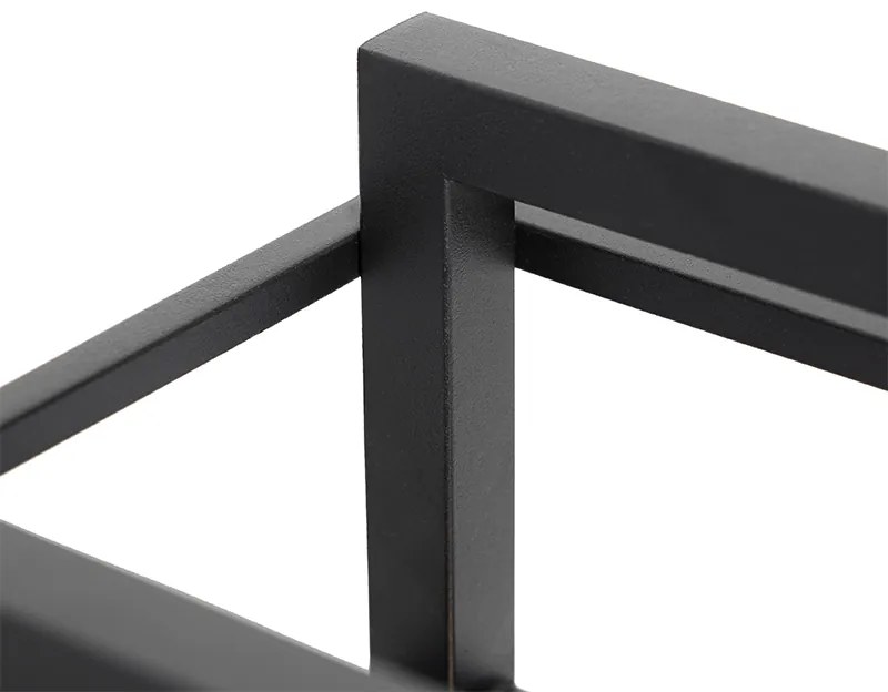 Ipari asztali lámpa fekete fával - Cage Rack