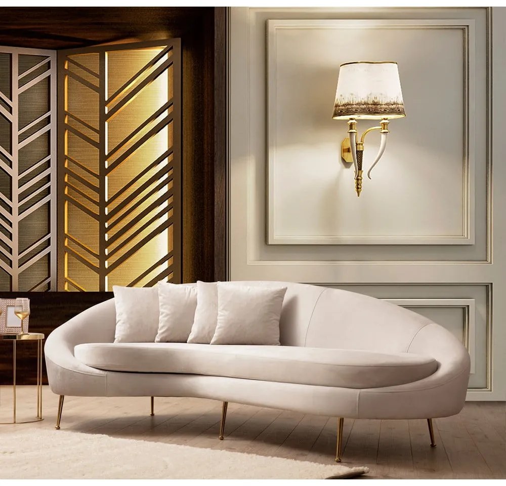 Krémszínű kanapé 255 cm Eses – Artie