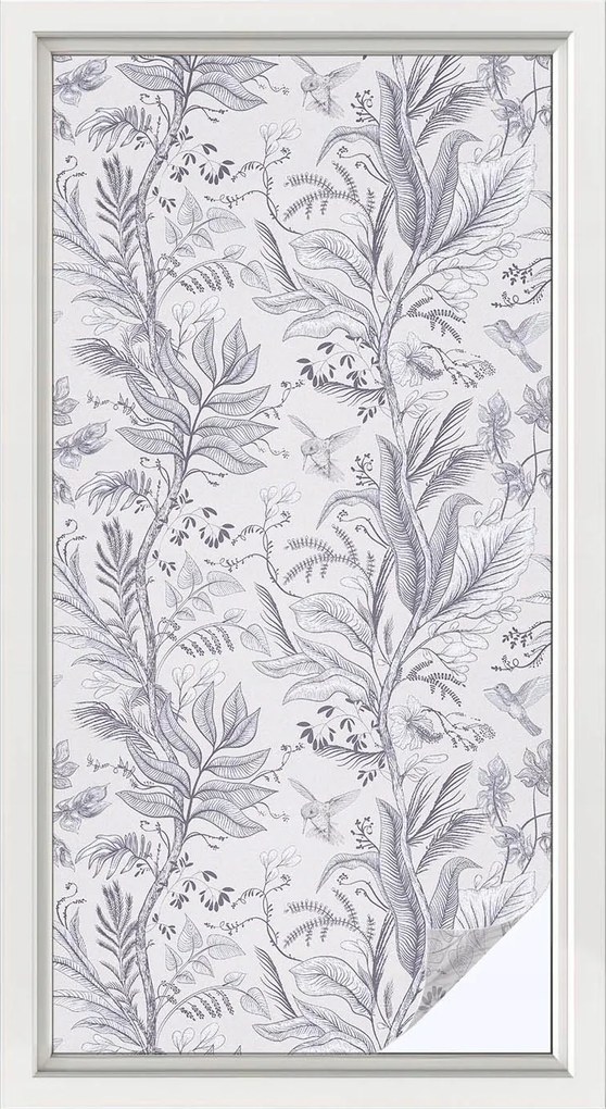 Ablakfólia Öntapadós Adatvédelem Levelek és pillangók 50x100 cm