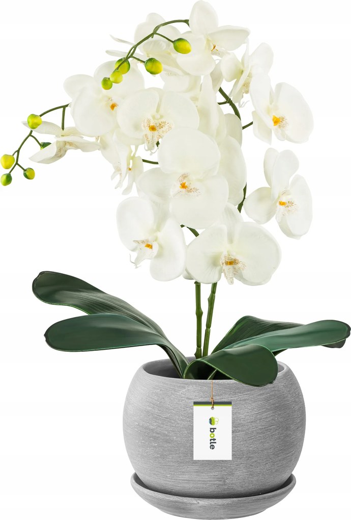 Kerámia kaspó Gömb 4 állvánnyal, sötétszürke