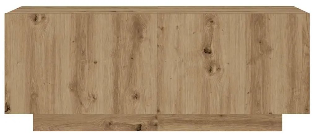 Kézműves tölgy színű szerelt fa éjjeliszekrény 100 x 35 x 40 cm