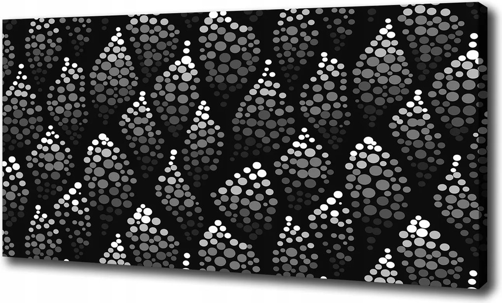 Vászonkép Fekete-fehér pöttyök 100x70cm