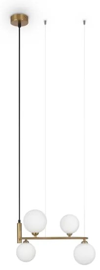 Maytoni MOD013PL-04BS1 - Csillár zsinóron RING 4xG9/25W/230V arany