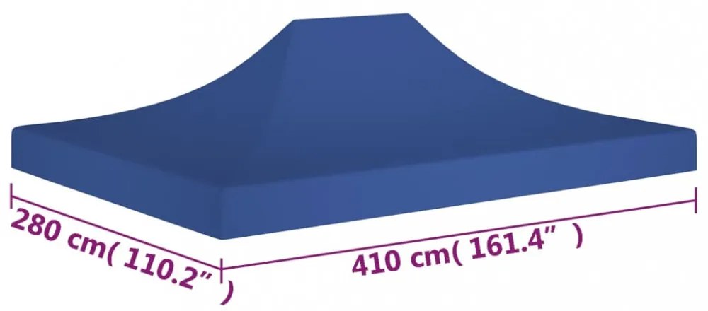 kék tető partisátorhoz 4 x 3 m 270 g/m²