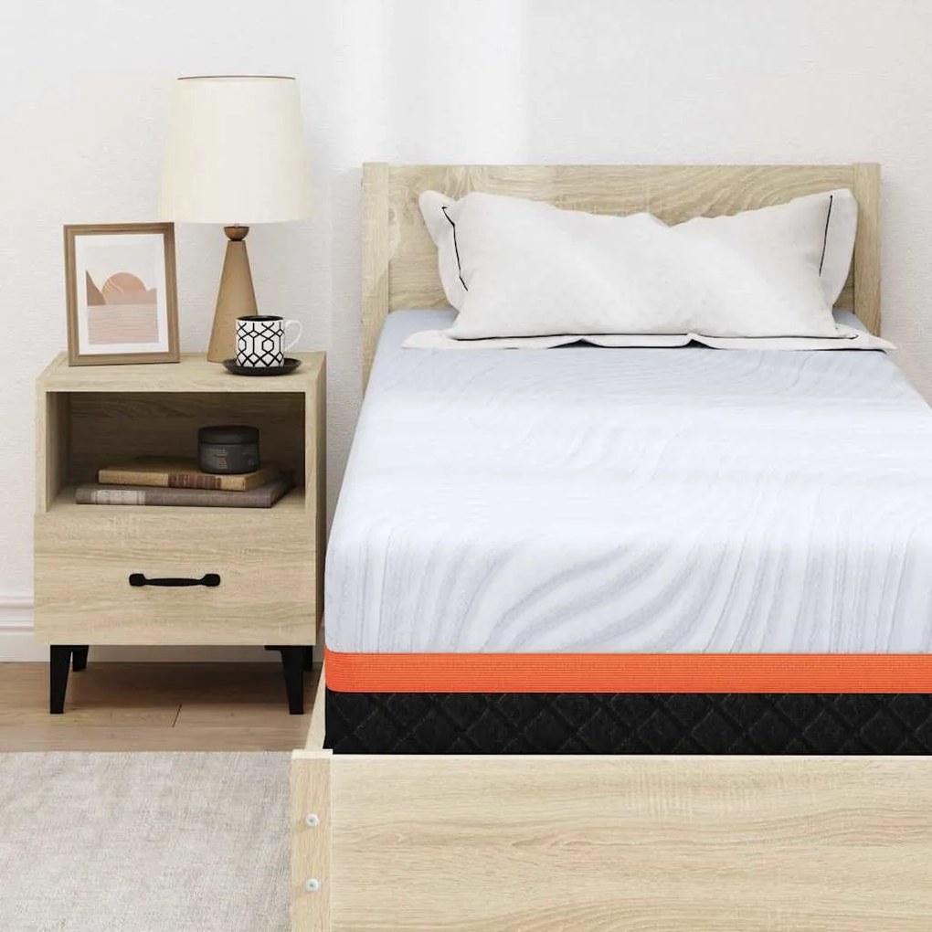 Matrac Fehér és Szürke 80 x 200 cm Memóriahab