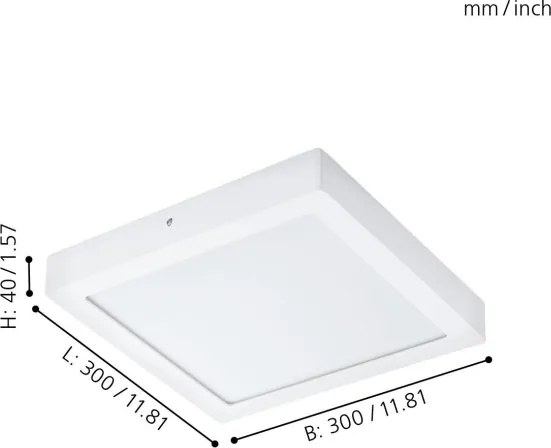 Eglo 96169 - LED fürdőszobai mennyezeti lámpatest FUEVA 1 LED/22W/230V IP44