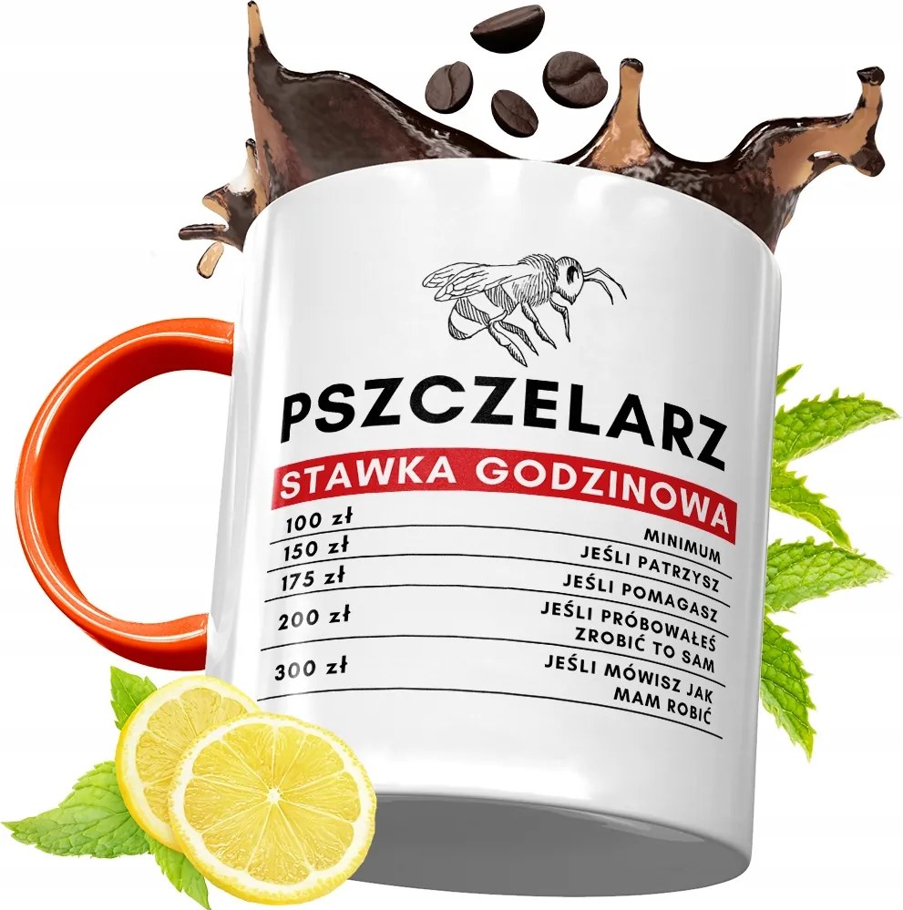 Narancssárga Bögre Méhésznek Ajándék fényképes nyomtatással