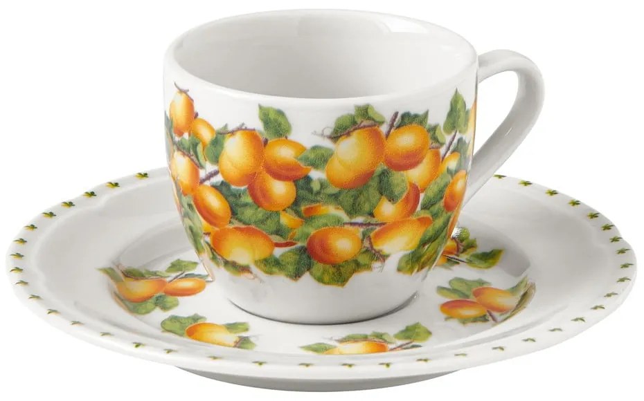 Le Primizie 4 db porcelán csésze alátéttel - Brandani