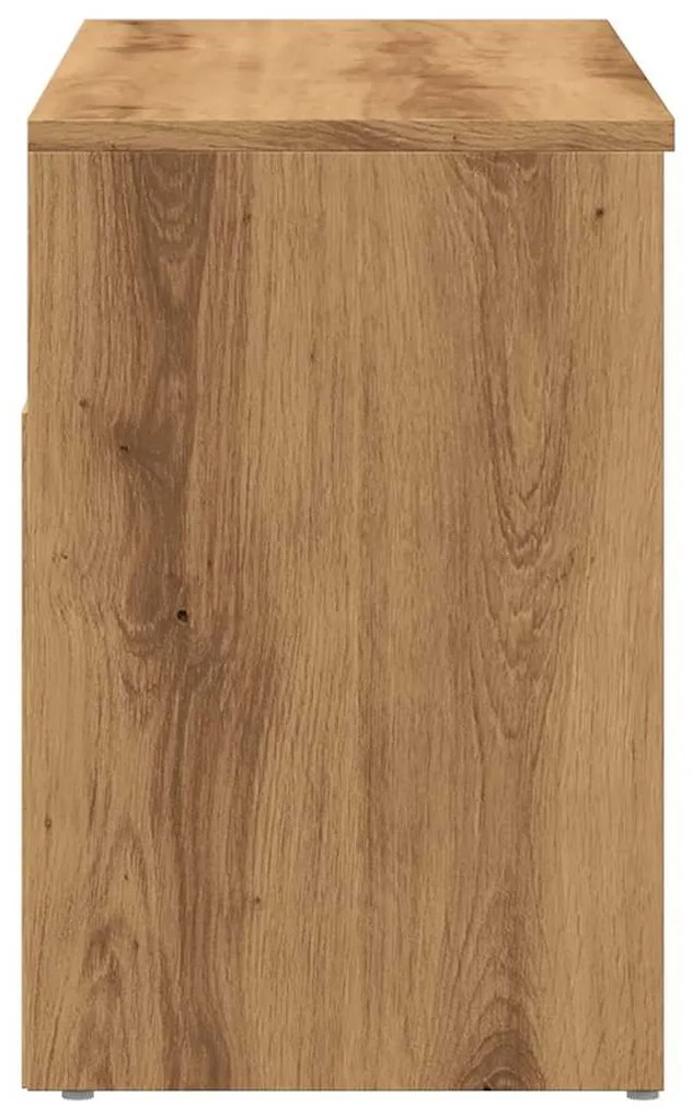 kézműves tölgy színű szerelt fa cipőtároló pad 80 x 30 x 45 cm