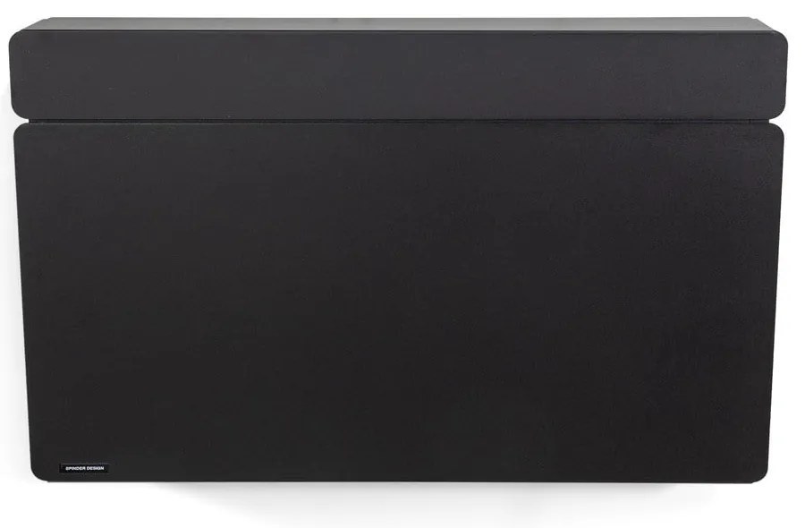 Fekete fém billenő ajtós-függő cipőtartó 78x48x13 cm Luigi – Spinder Design