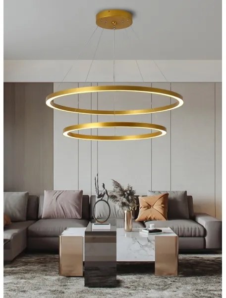 Immax NEO 07159-G80-60 - LED Dimmelhető csillár FINO LED/93W/230V Tuya arany + távirányító