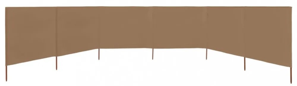 tópszínű szövet 6-paneles szélfogó 800 x 120 cm
