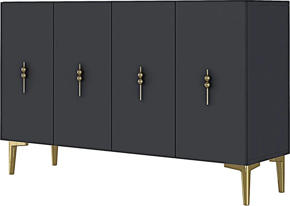 Salkım 120 - Anthracite, Gold