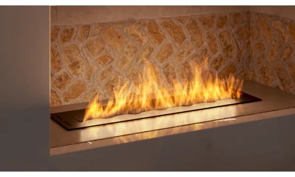 InFire - Beépített BIO kandalló 7,5x80 cm 6kW fekete